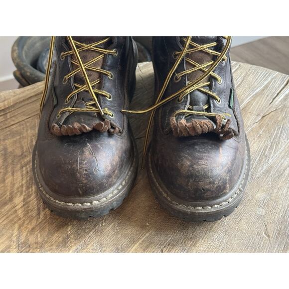 Georgia Boots Men’s 8” Logger Waterproof Brown Leather 9 M Steel Toe Lace Up main image 7